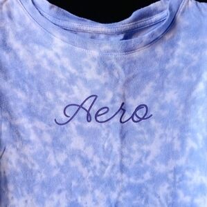 Aeropostale Juniors' Blue Tie-Dye Shirt